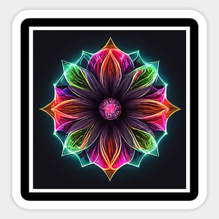 neon flower Sticker